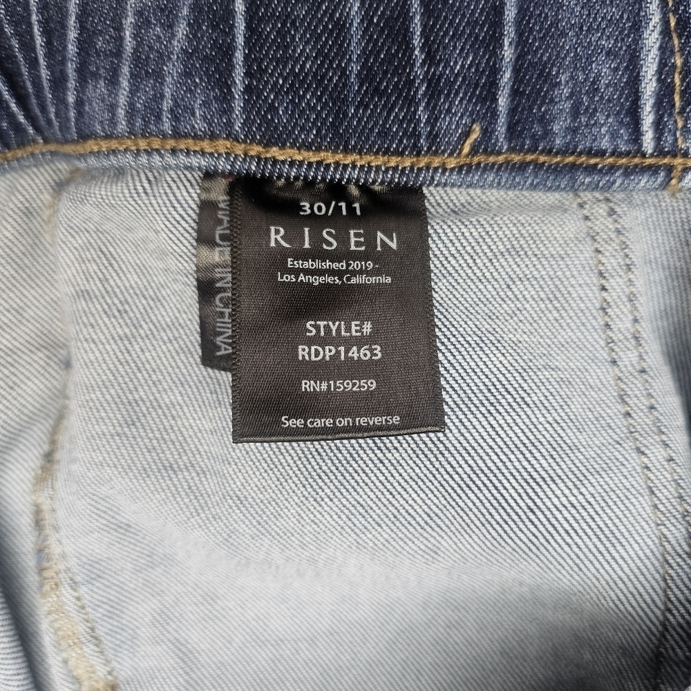 Risen Los Angeles Denim Utility Chore Jogger Soft Stretchy Tie Fronts Jeans - Picture 11 of 12